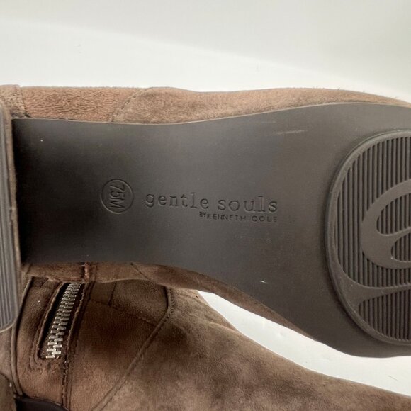 Gentle Souls by Kenneth Cole Emily Boot Size 7.5M Brown Shitake Suede Leather - Picture 14 of 16